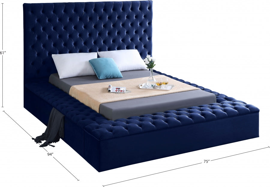 Lit en velours Bonheur