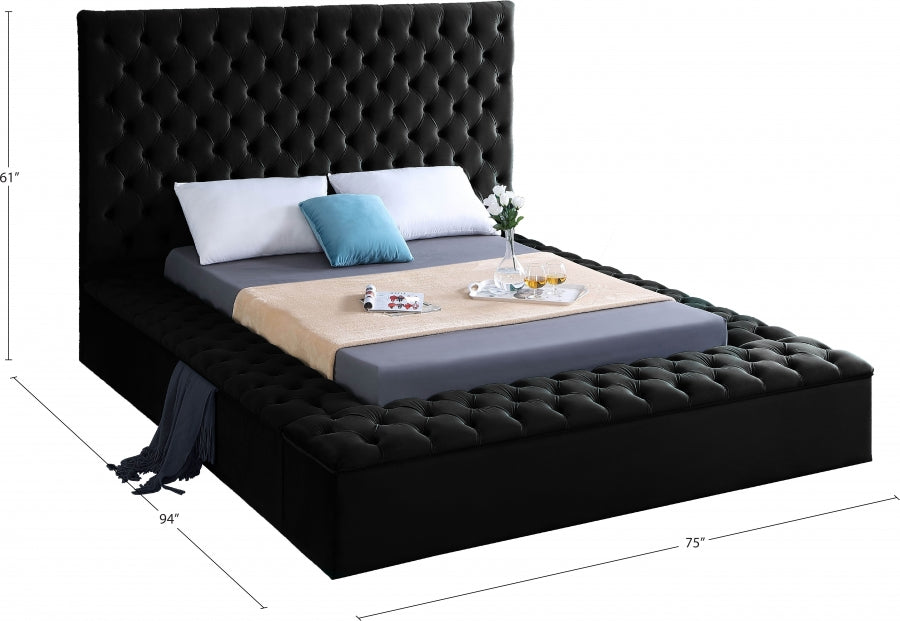 Lit en velours Bonheur