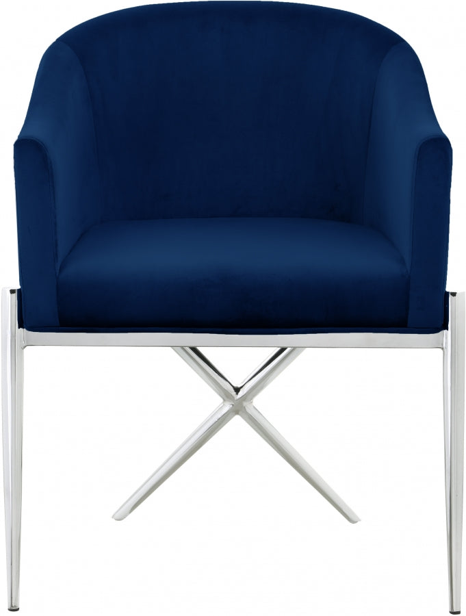 Chaise de salle à manger en velours Xavier