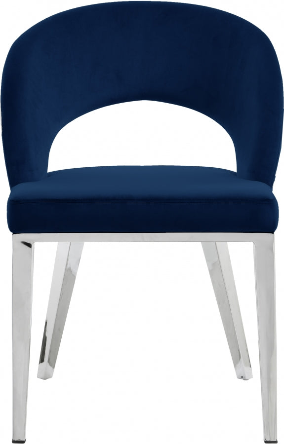 Chaise de salle à manger en velours Roberto