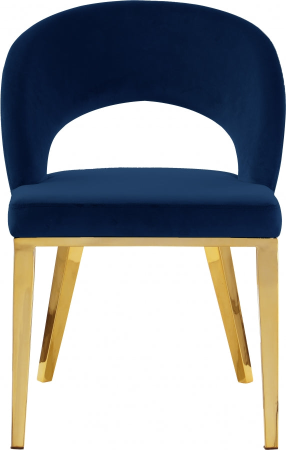 Chaise de salle à manger en velours Roberto