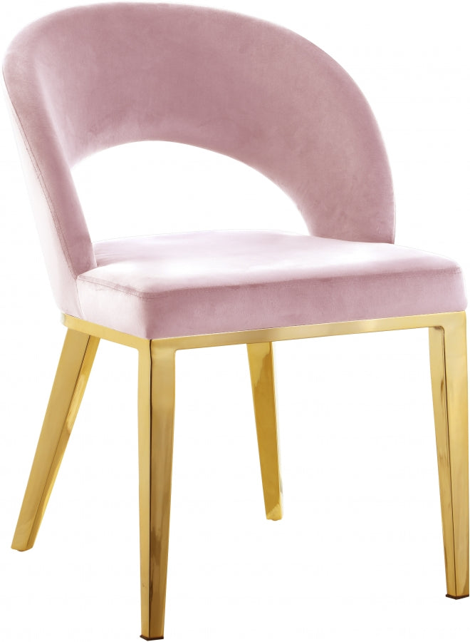 Chaise de salle à manger en velours Roberto