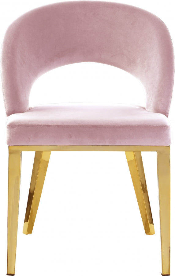 Chaise de salle à manger en velours Roberto