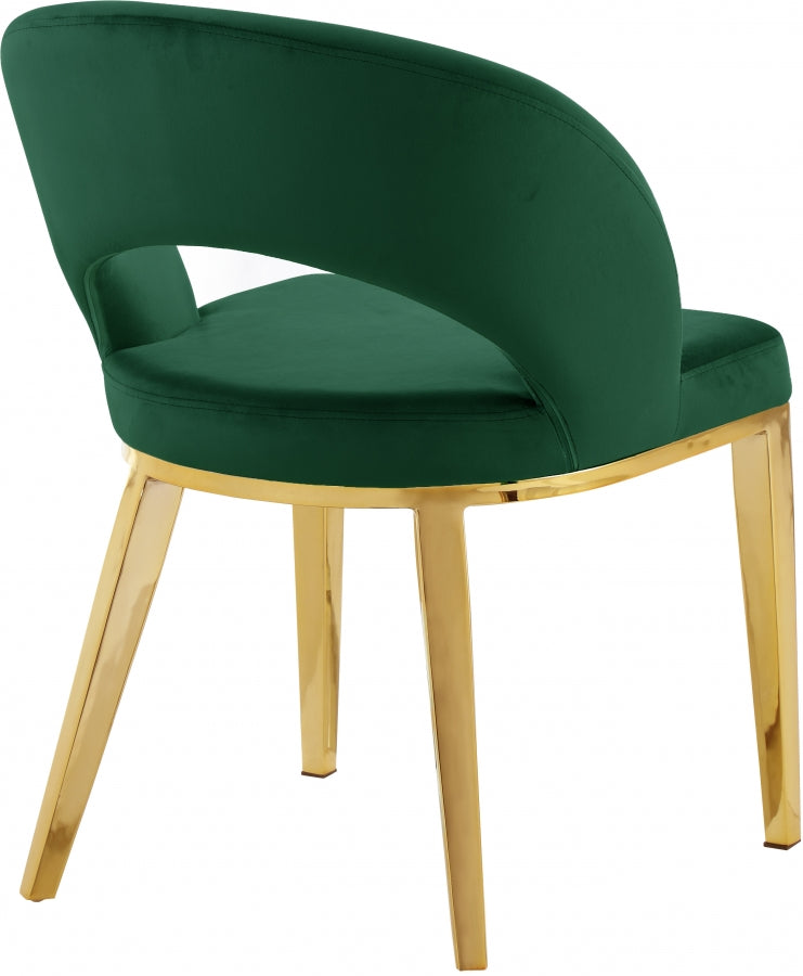 Chaise de salle à manger en velours Roberto