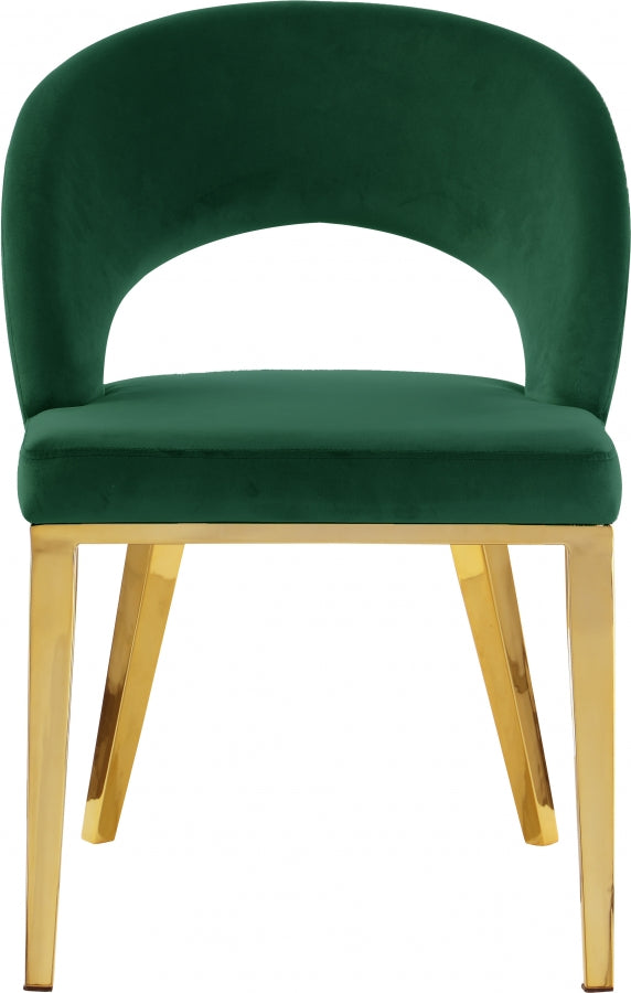 Chaise de salle à manger en velours Roberto