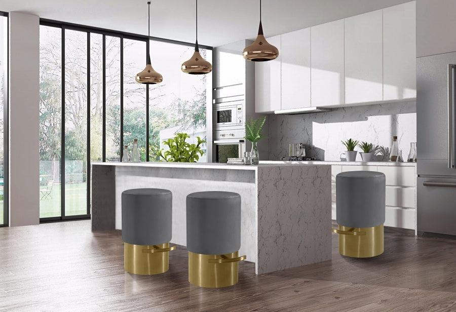 Tabouret de bar en velours Liv