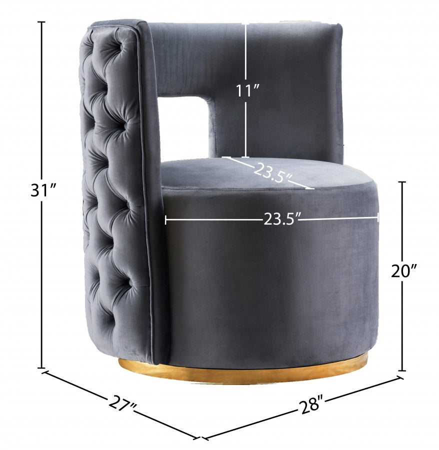 Chaise d'appoint Théo en velours