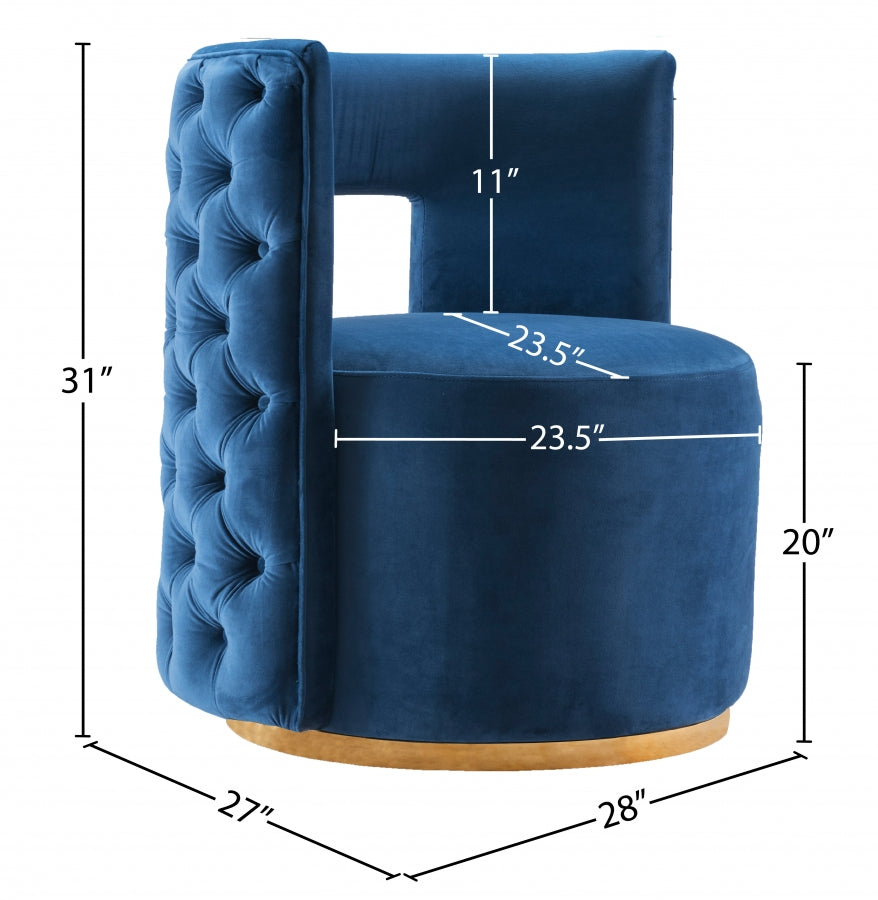 Chaise d'appoint Théo en velours
