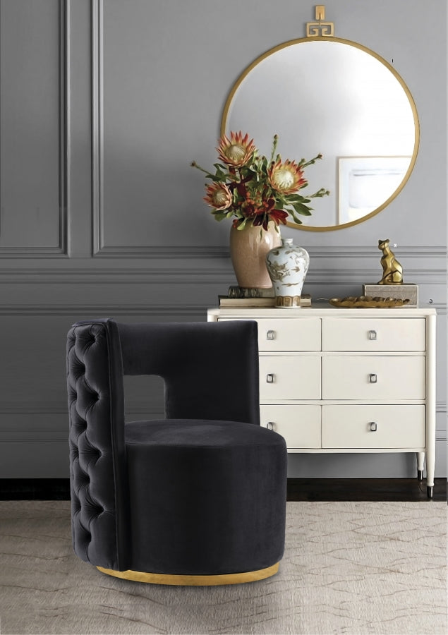 Chaise d'appoint Théo en velours