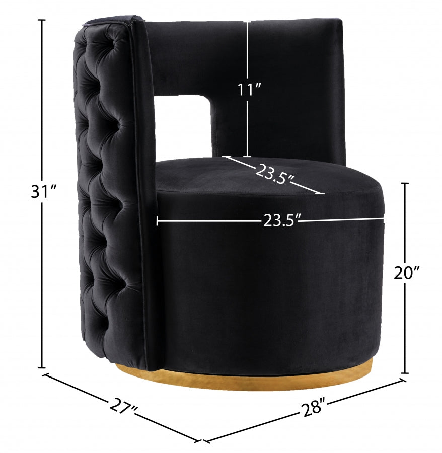 Chaise d'appoint Théo en velours