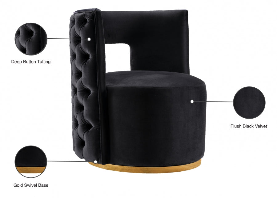 Chaise d'appoint Théo en velours