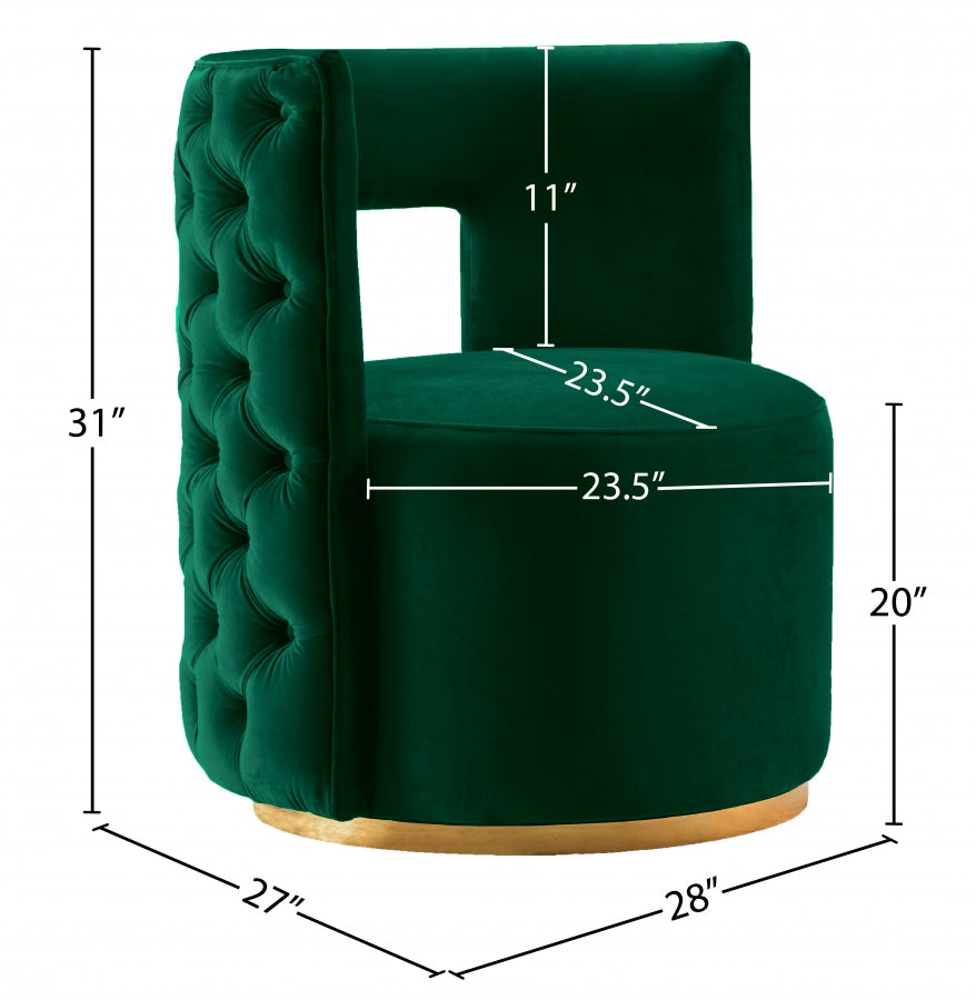 Chaise d'appoint Théo en velours