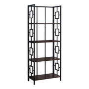 BIBLIOTHEQUE - 62"H / ESPRESSO / ETAGERE METAL NOIR 