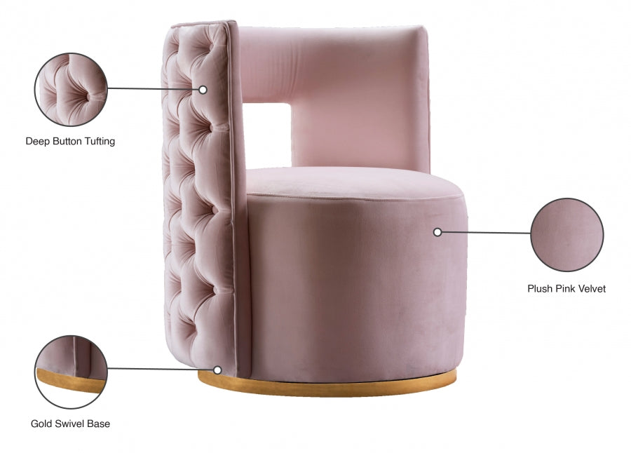 Chaise d'appoint Théo en velours