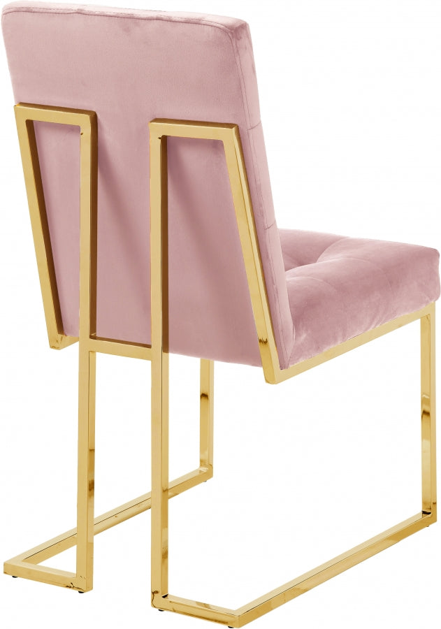 Chaise de salle à manger en velours Pierre