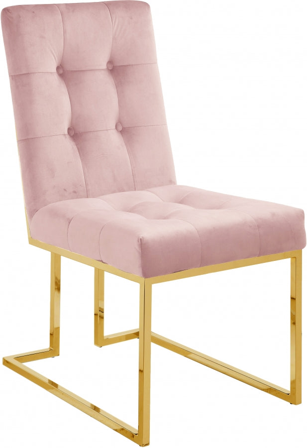 Chaise de salle à manger en velours Pierre