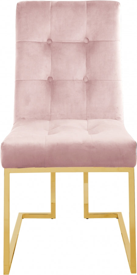 Chaise de salle à manger en velours Pierre