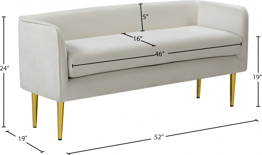 Banc Audrey en Velours