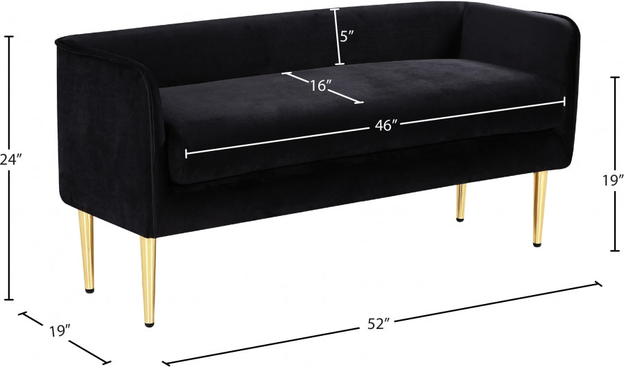 Banc Audrey en Velours