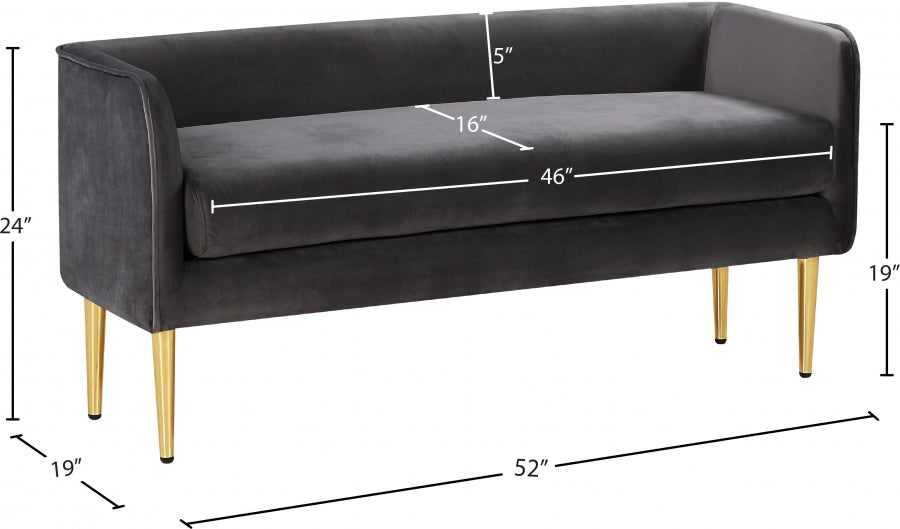 Banc Audrey en Velours