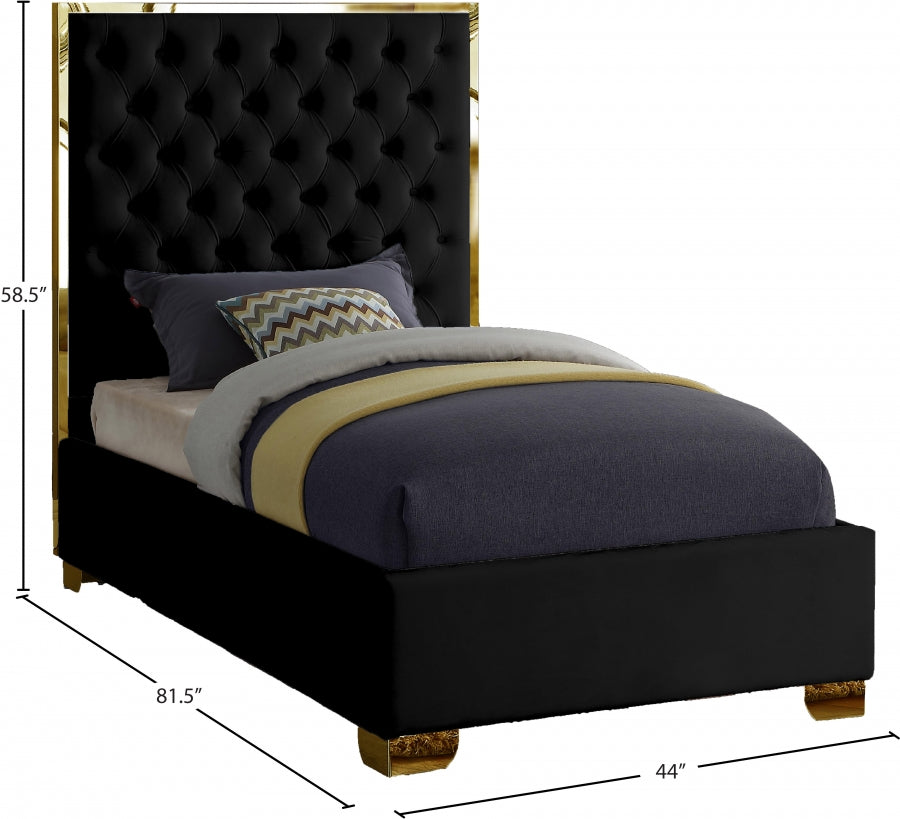 Lit en velours Lana