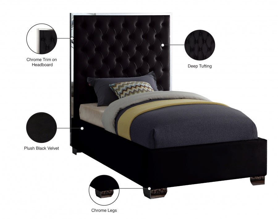 Lit en velours Lexi