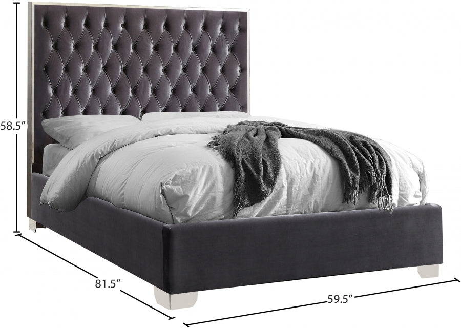 Lit en velours Lexi