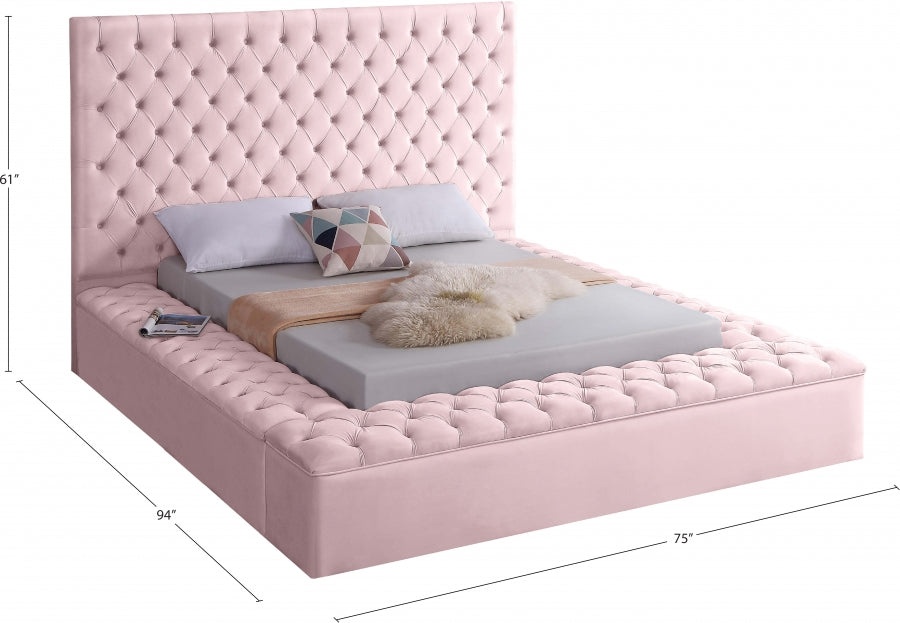 Lit en velours Bonheur