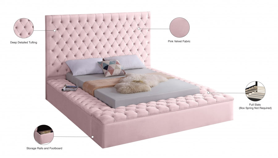 Lit en velours Bonheur