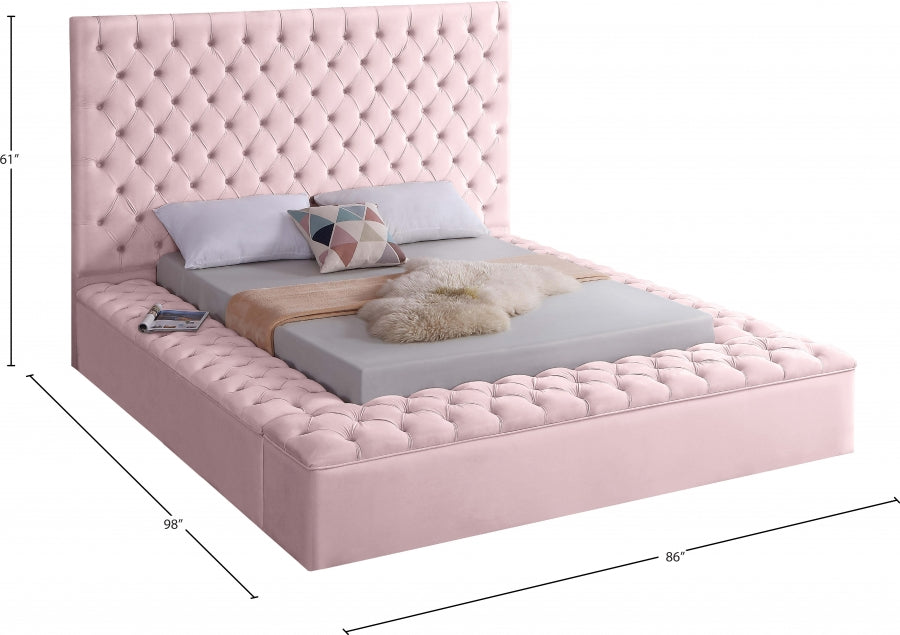 Lit en velours Bonheur