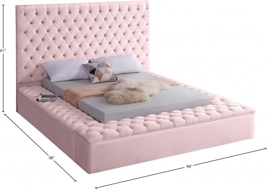 Lit en velours Bonheur