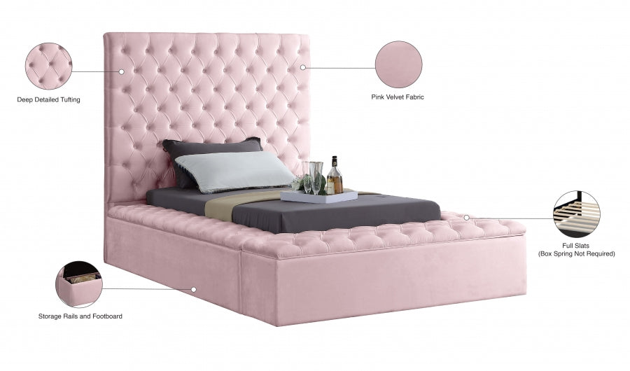 Lit en velours Bonheur