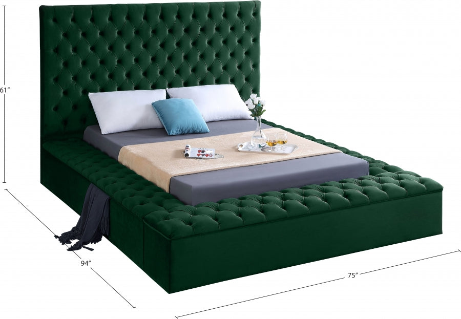 Lit en velours Bonheur