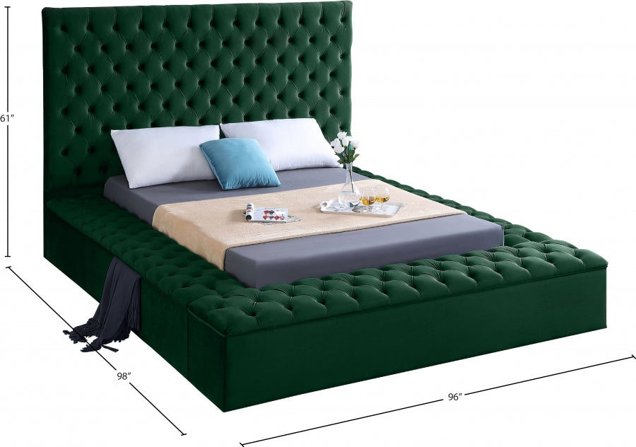 Lit en velours Bonheur