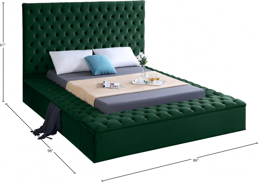 Lit en velours Bonheur
