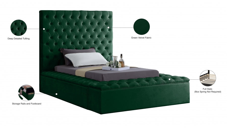 Lit en velours Bonheur