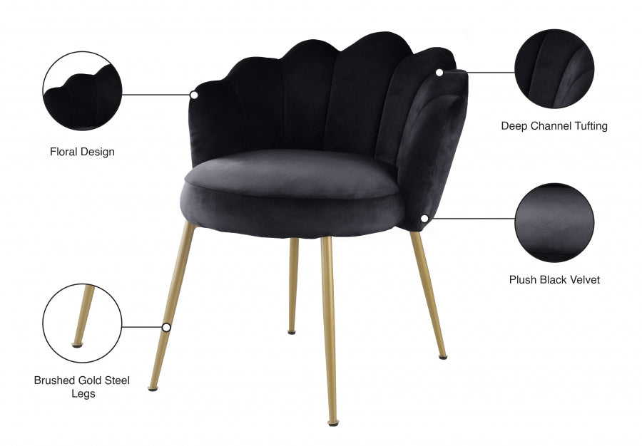 Chaise d'appoint/chaise de salle à manger en velours Claire