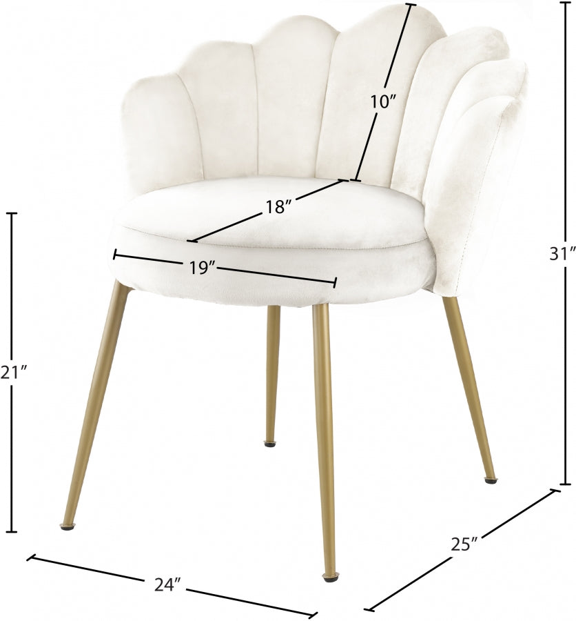 Chaise d'appoint/chaise de salle à manger en velours Claire