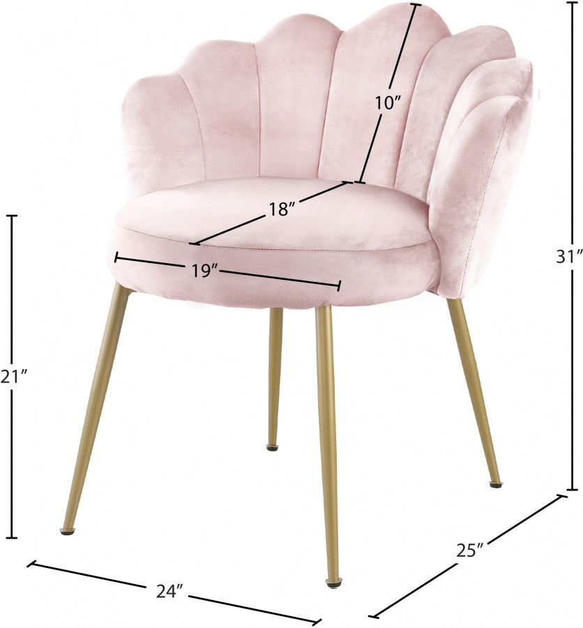 Chaise d'appoint/chaise de salle à manger en velours Claire