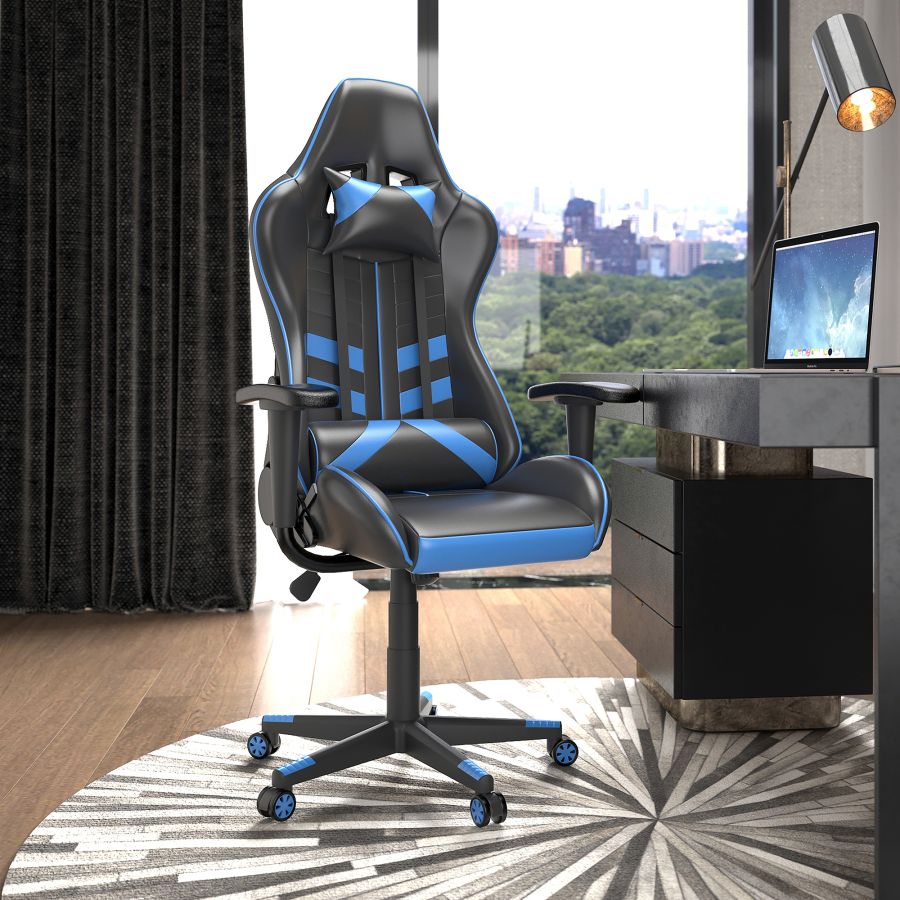 Chaise de bureau à domicile Blade en bleu