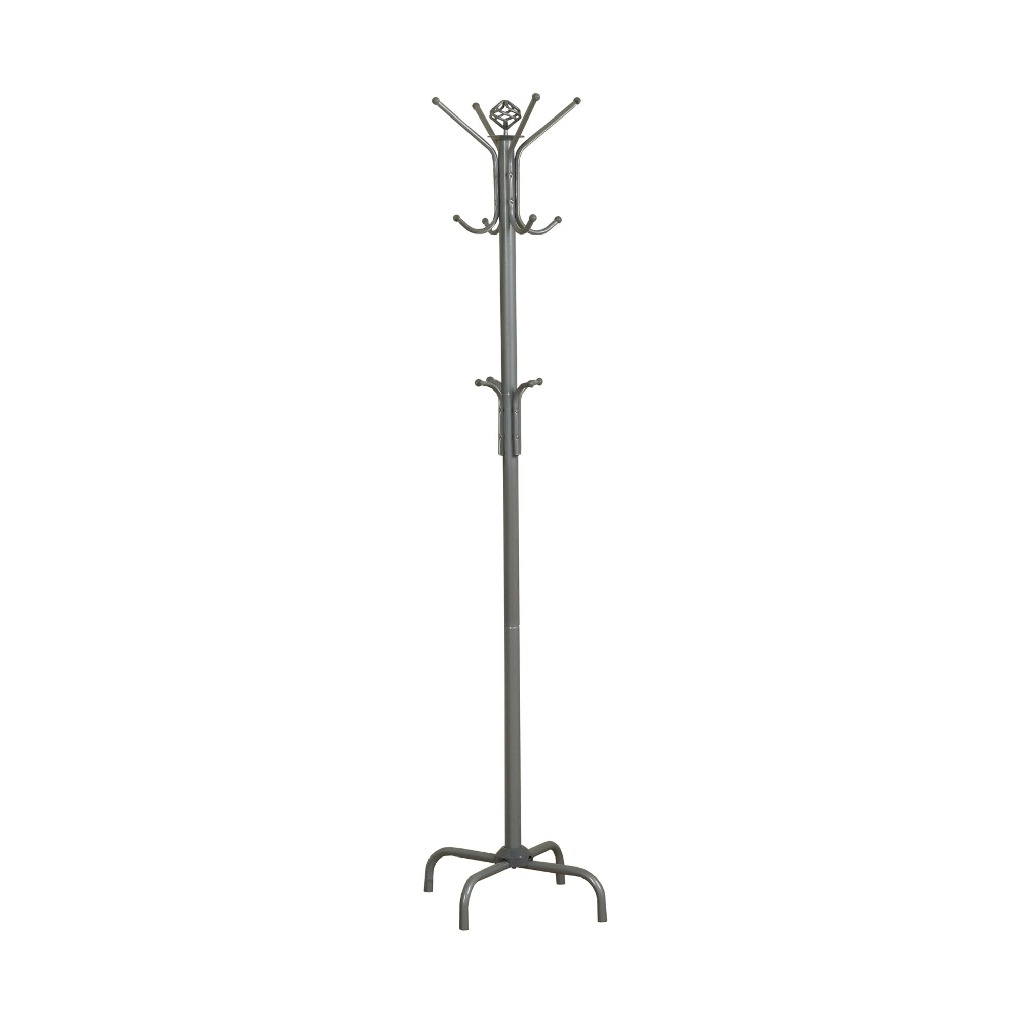 PORTE MANTEAU - 70"H / MÉTAL ARGENT 