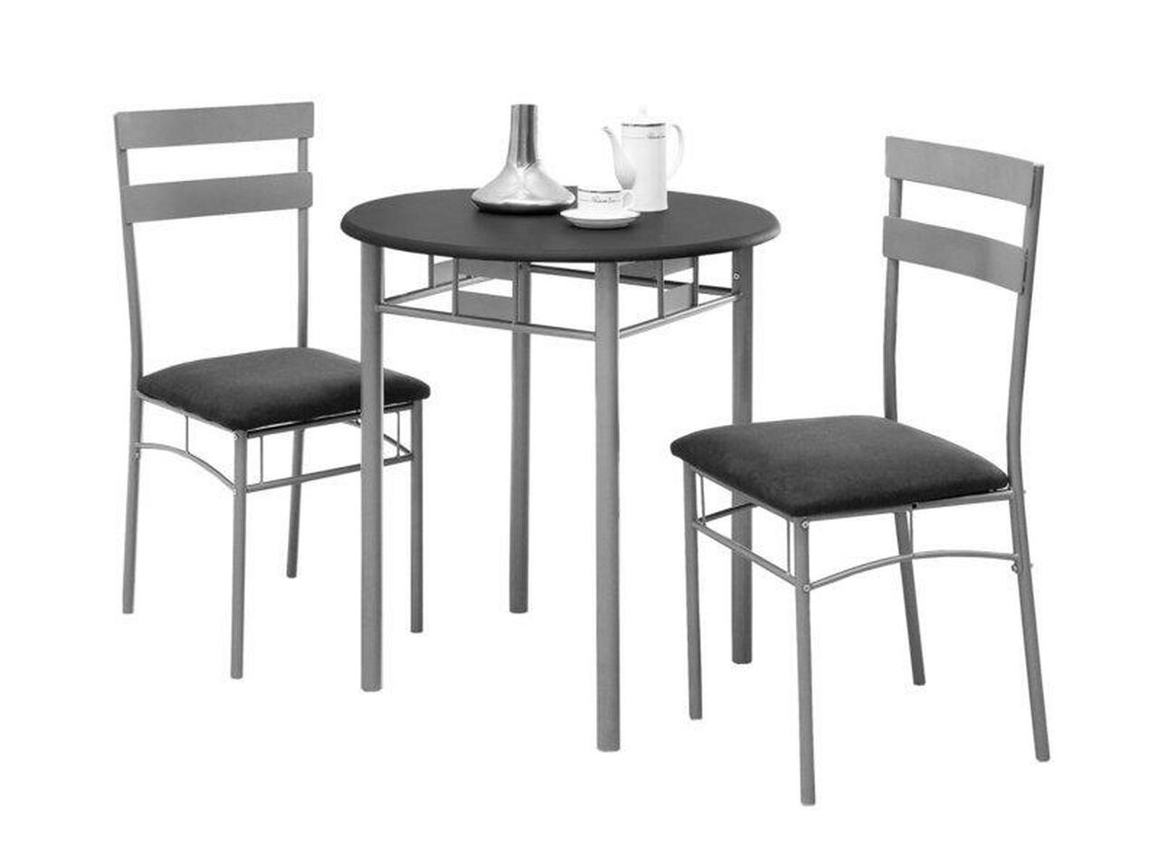 ENSEMBLE DE REPAS - ENSEMBLE 3PCS / NOIR / METAL ARGENT 