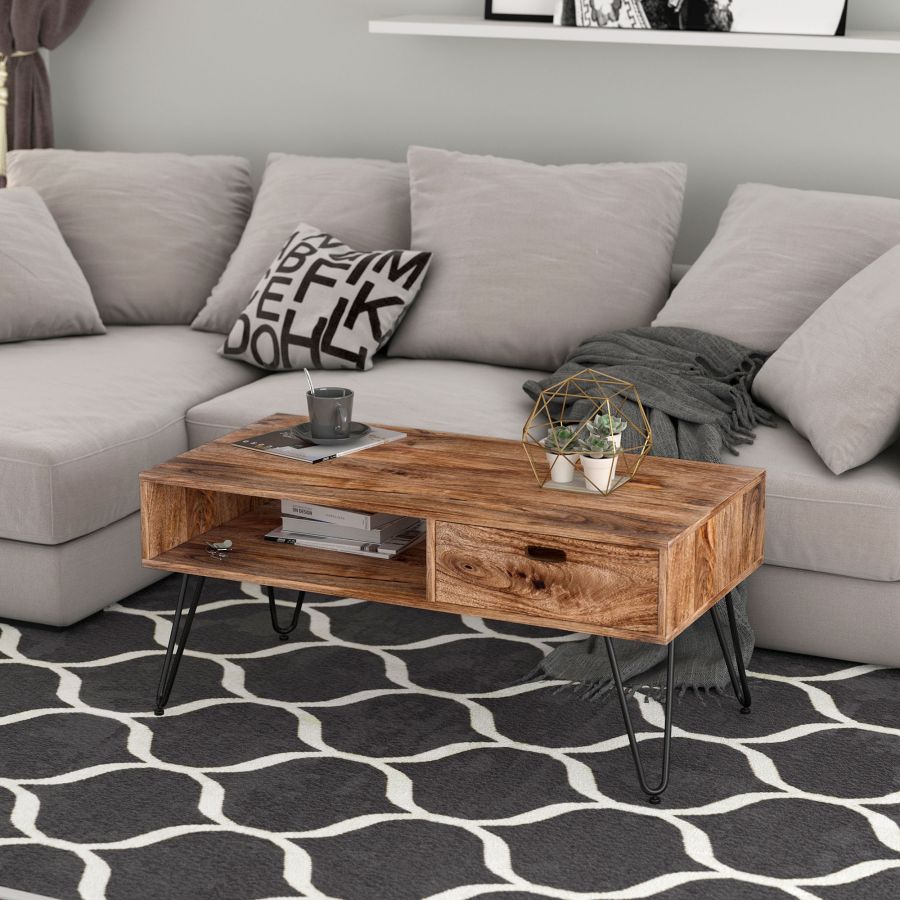 Table Basse Jaydo en Naturel Brûlé