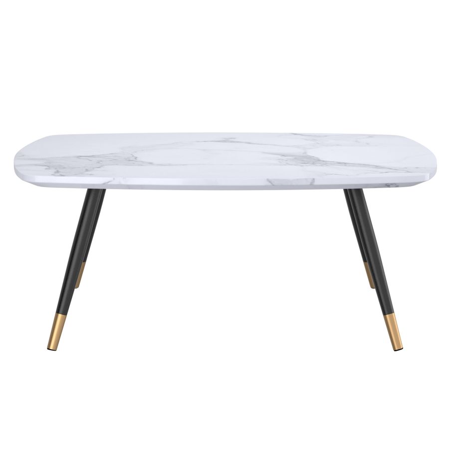Table basse rectangulaire Emery en blanc