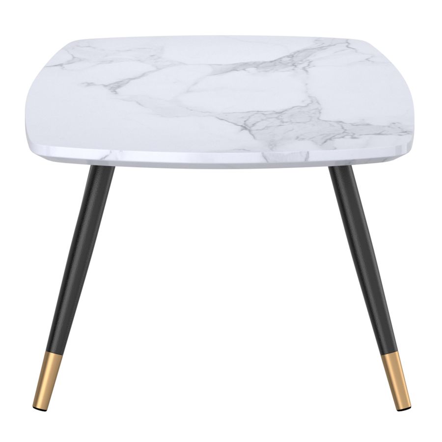 Table basse rectangulaire Emery en blanc