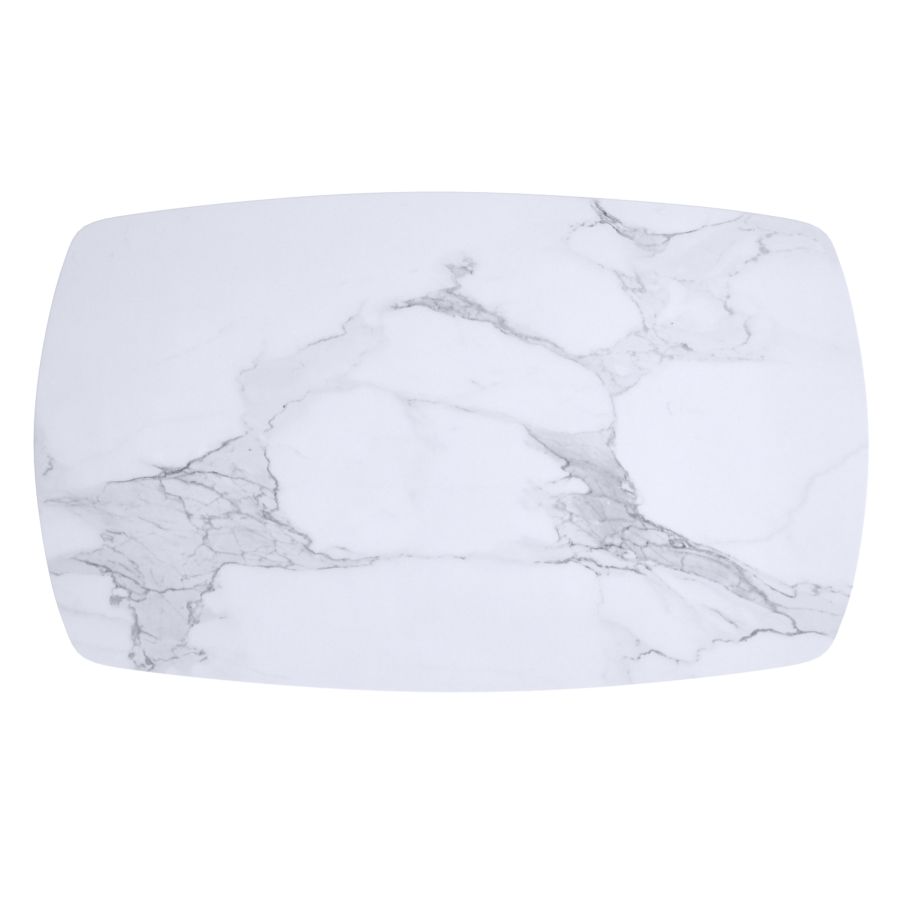 Table basse rectangulaire Emery en blanc
