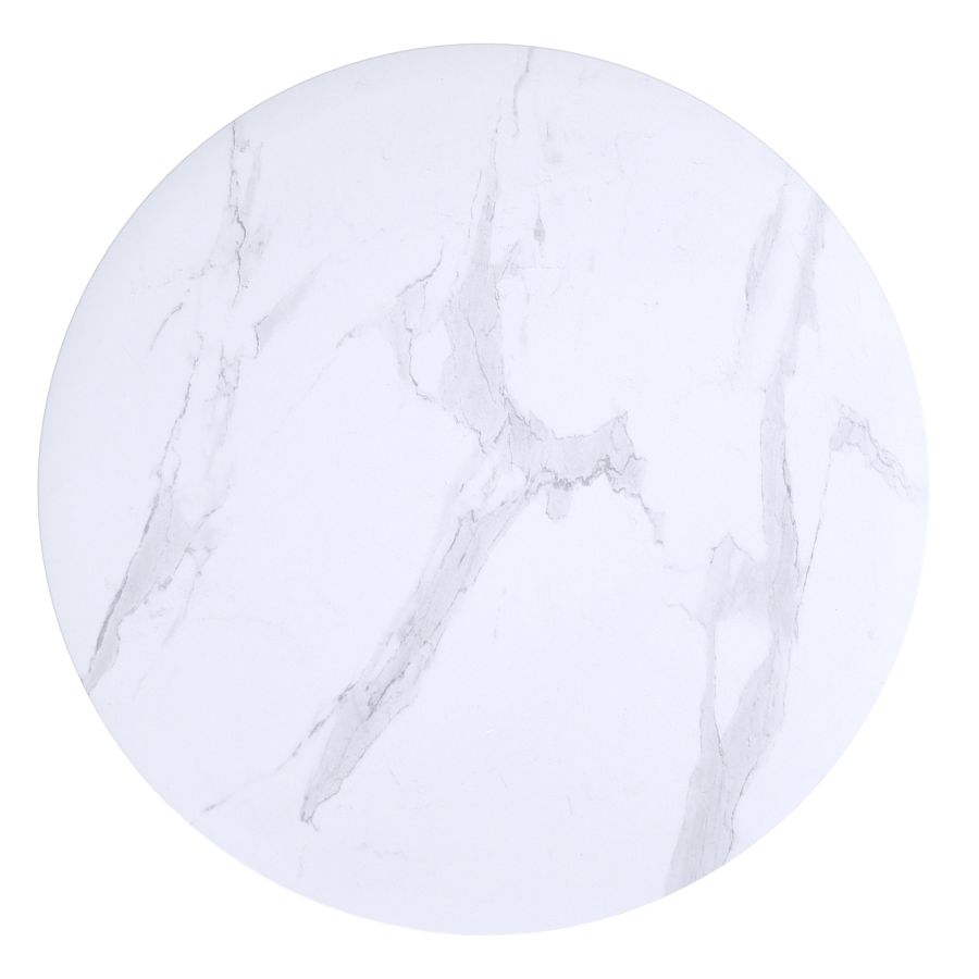 Table basse ronde Emery en blanc