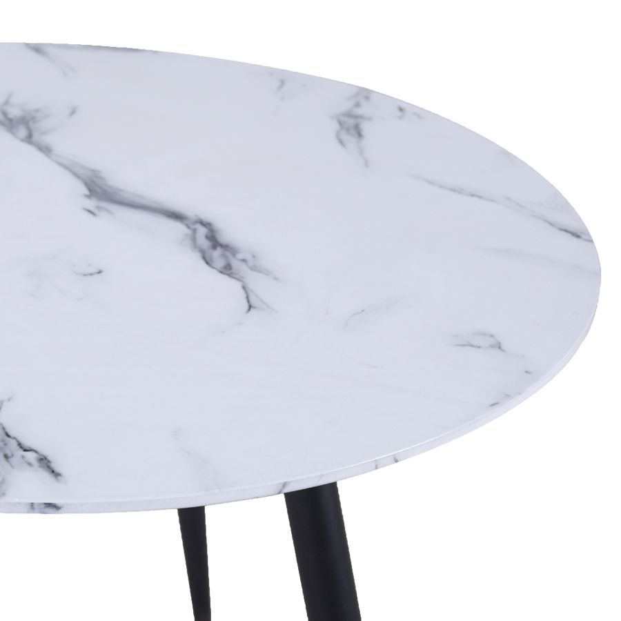 Table basse ronde Emery en blanc
