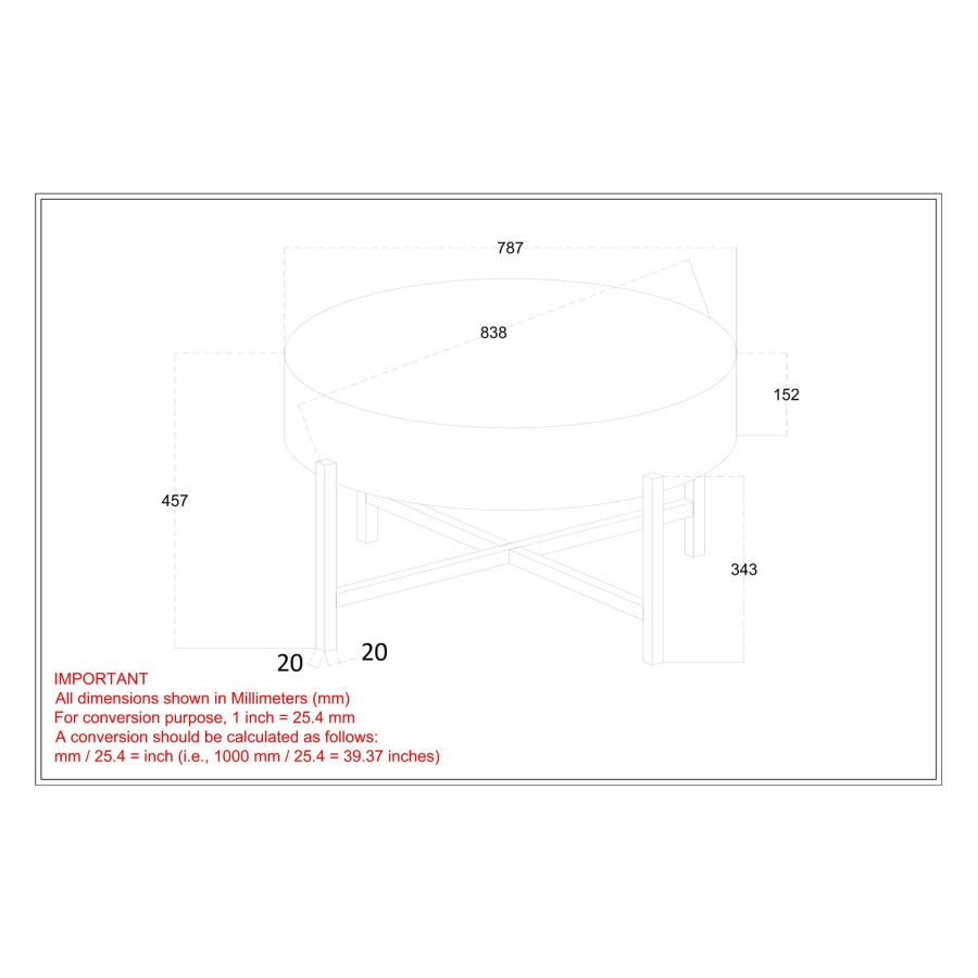 Table basse ronde Blox en gris