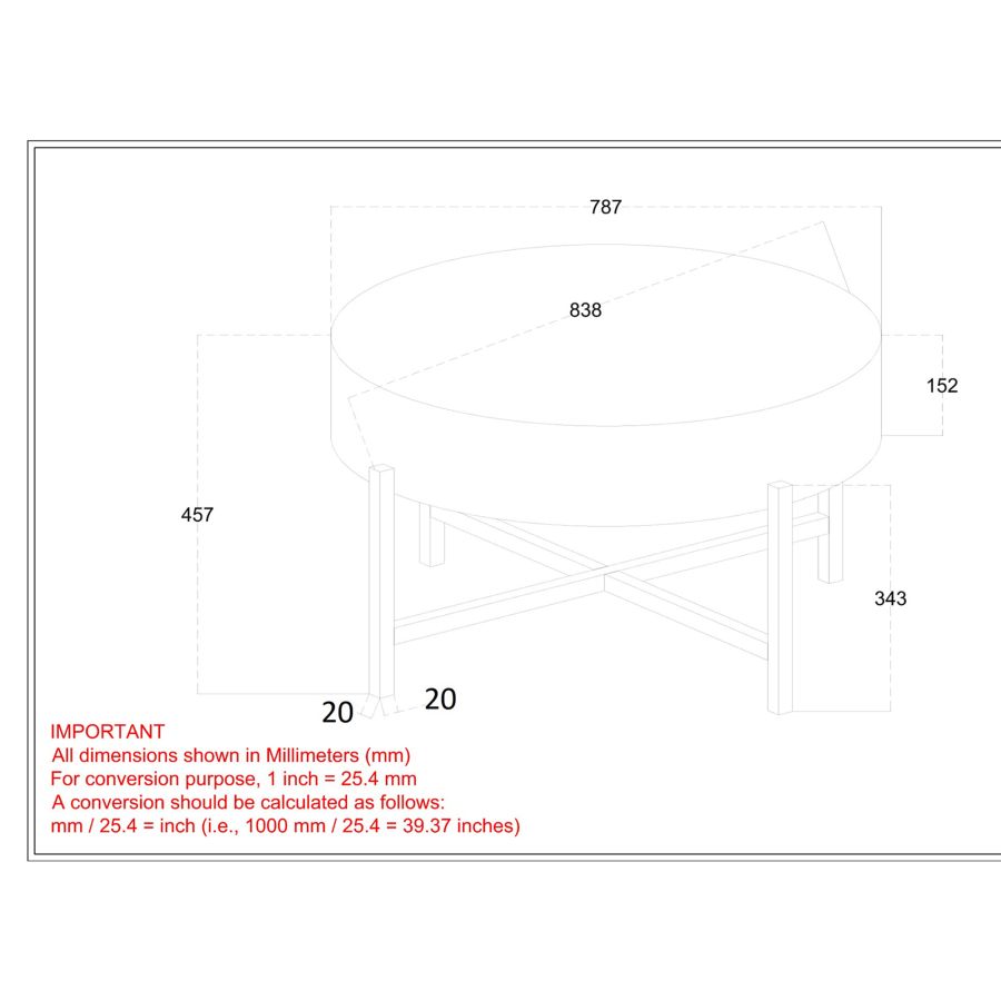 Table basse Blox en naturel
